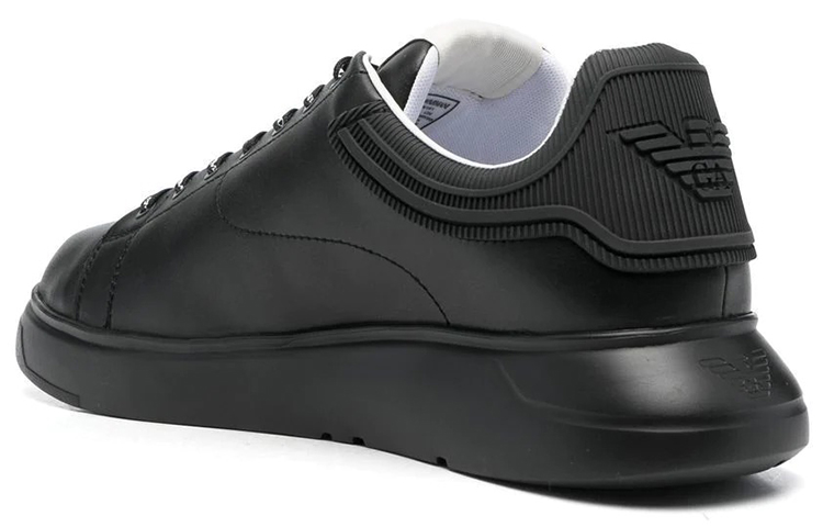 Emporio Armani Low-Top Leather 'Black Patchwork' 圖 3