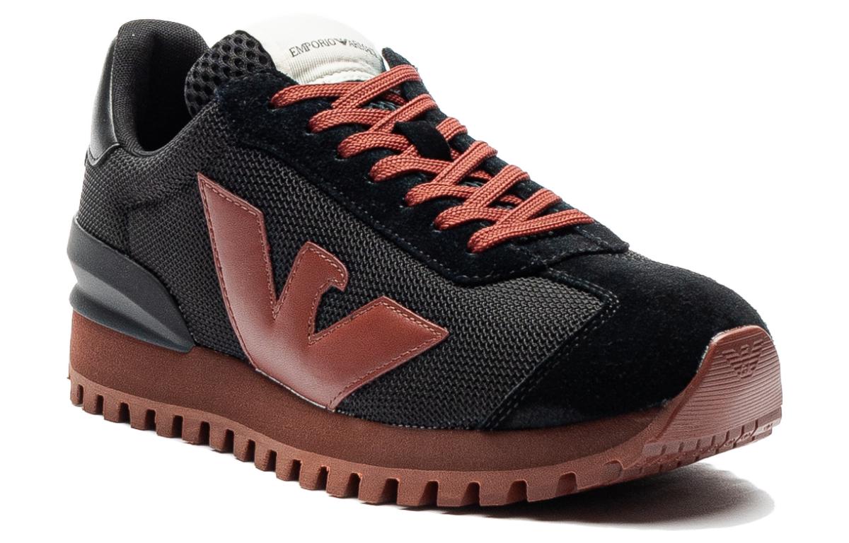 Emporio Armani Low-Top Sneaker 'CMFT Black Lace-Up' 圖 4