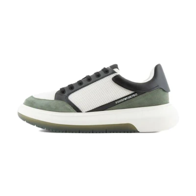 Emporio Armani Low-Top Sneaker 'White Green'