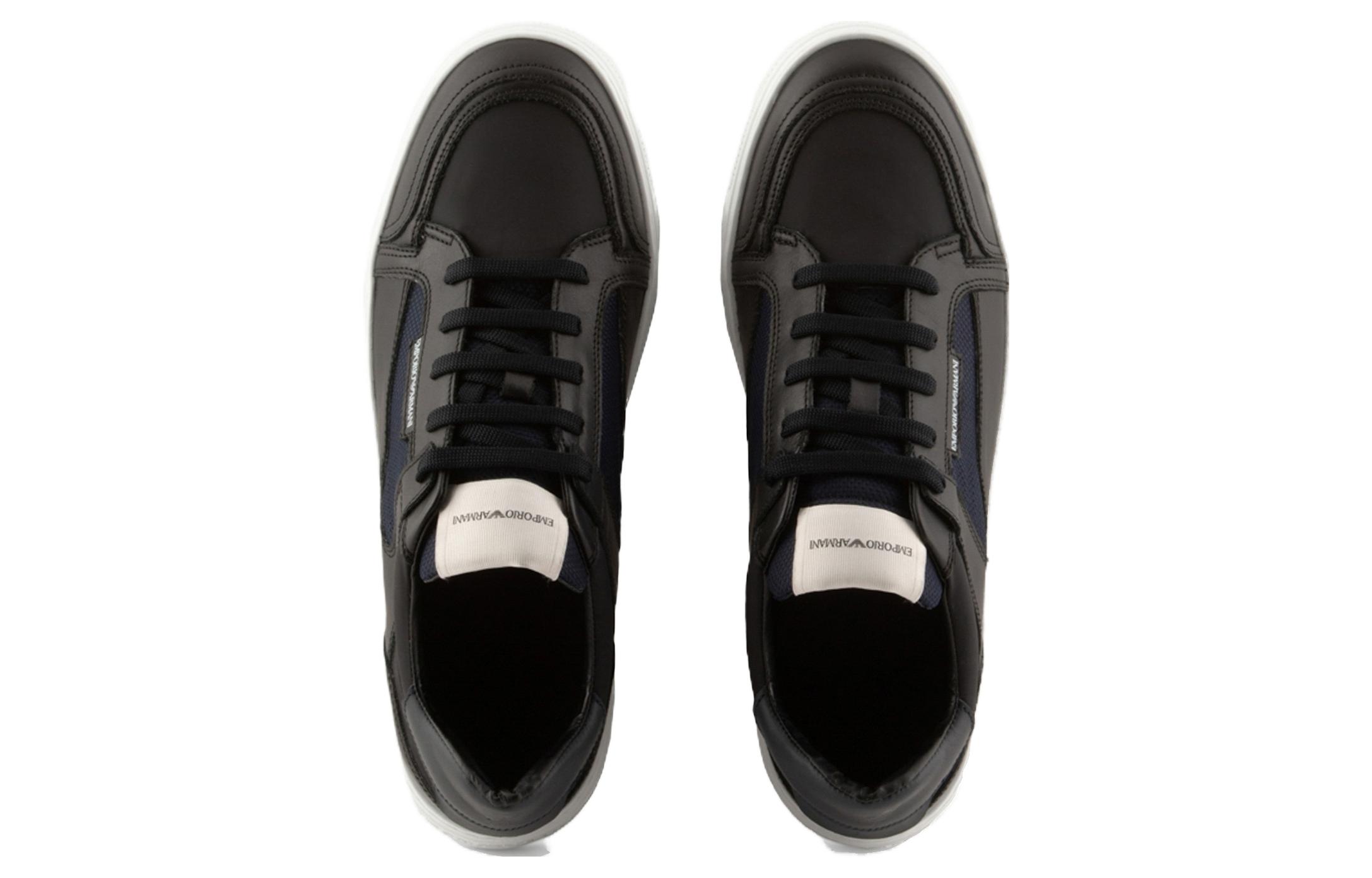 Emporio Armani Low-Top Sneakers 'Black' 圖 4
