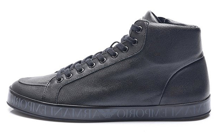 Emporio Armani Low-Top Zip Sneakers 'Black Fashion'