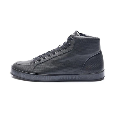 Emporio Armani Low-Top Zip Sneakers 'Black Fashion'