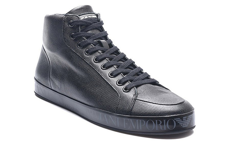 Emporio Armani Low-Top Zip Sneakers 'Black Fashion' 圖 2