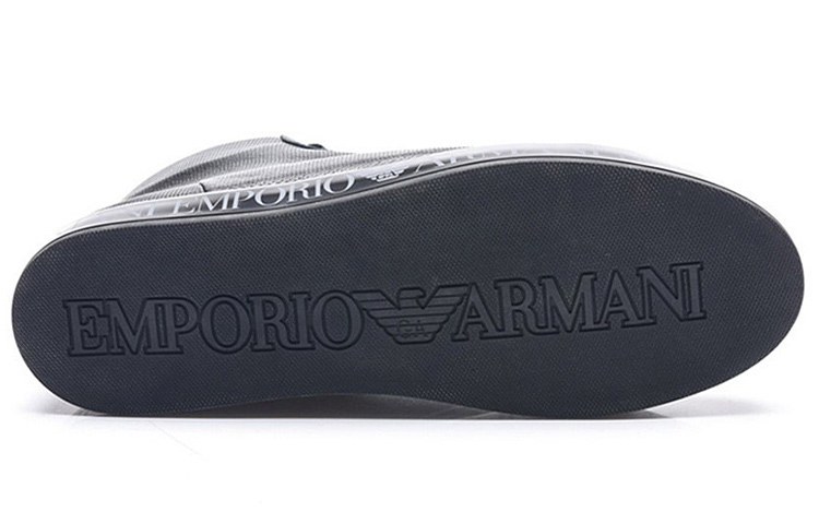 Emporio Armani Low-Top Zip Sneakers 'Black Fashion' 圖 3