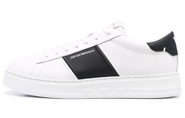 Emporio Armani Low 'Logo Stripe Black White' X4X570XN010Q908