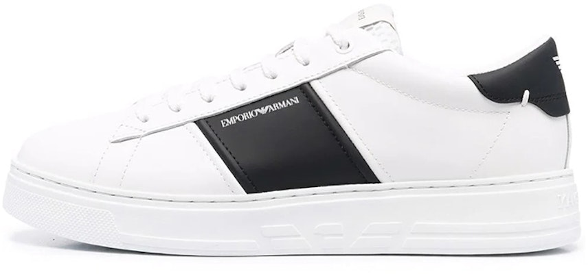 Emporio Armani Low 'Logo Stripe Black White' X4X570XN010Q908 Buy Emporio Armani Low 'Logo Stripe Black White' X4X570XN010Q908