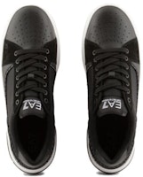 EMPORIO ARMANI阿瑪尼 牛剖層移膜革 圓頭舒適 低幫 板鞋 男款 黑色 Lookbook EMPORIO ARMANI阿瑪尼 牛剖層移膜革 圓頭舒適 低幫 板鞋 男款 黑色