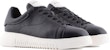 Sneakers Rendah Emporio Armani 'Kulit Hitam' Lelaki Perempuan X4X264XF532100002