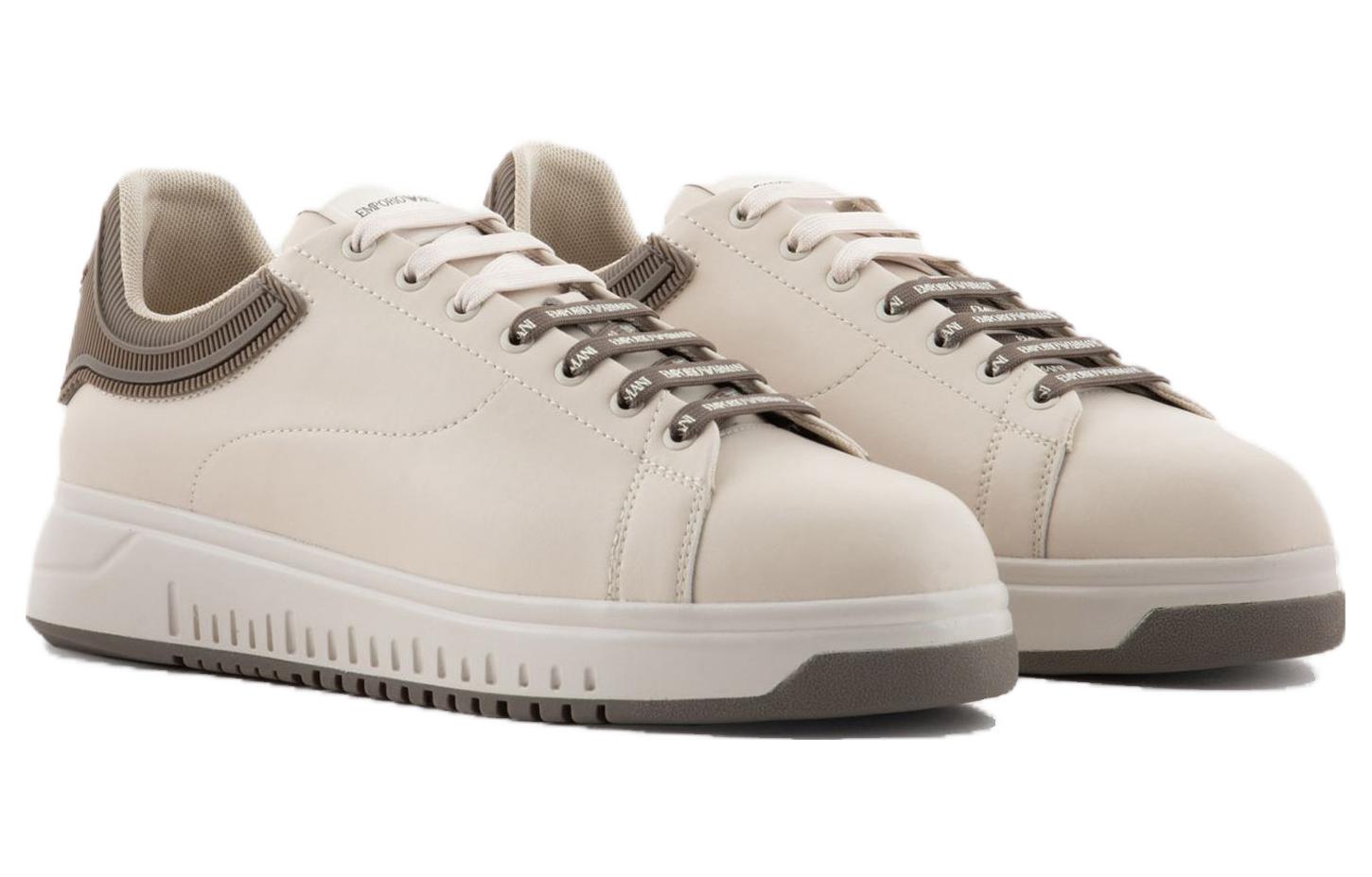 Emporio Armani Low-Top Sneaker 'Light Brown Leather' 圖 2