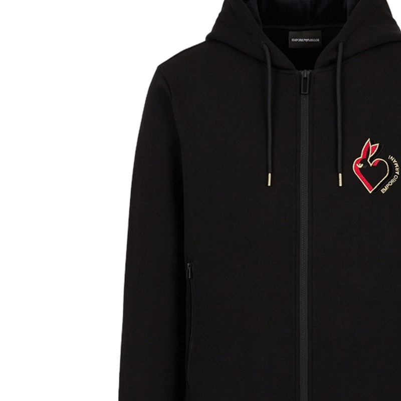 EMPORIO ARMANI Lunar New Year Rabbit Hoodie  Black 3R1MBK-1JHSZ-0999 圖 8