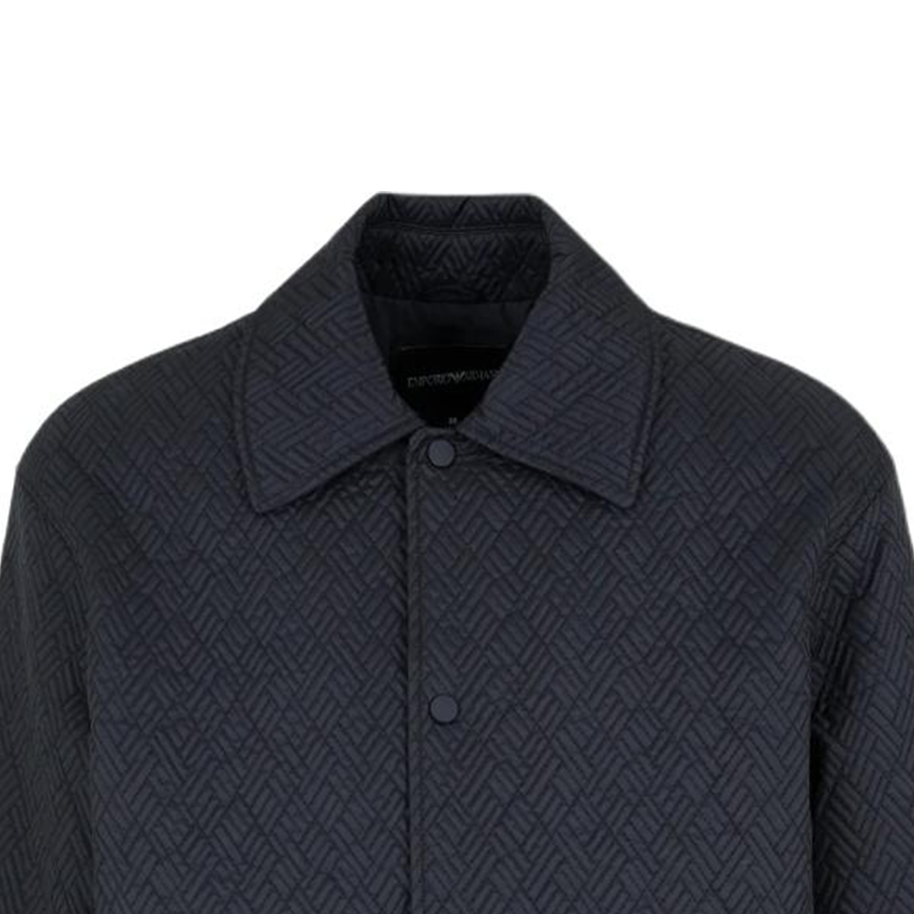 EMPORIO ARMANI Men’s Geometric Pattern Cotton Jacket Navy Blue FW24 6D1B69-1NVBZ-0920 圖 7