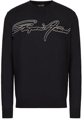 EMPORIO ARMANI Men’s Navy Embroidered Logo Pullover Sweater SS23. 3R1MXN-1MEYZ-0920 Buy EMPORIO ARMANI Men’s Navy Embroidered Logo Pullover Sweater SS23. 3R1MXN-1MEYZ-0920