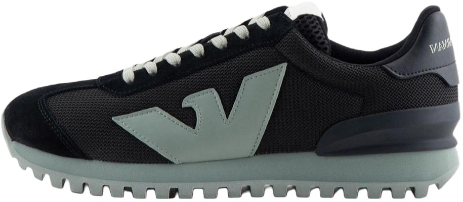 Emporio Armani 網布皮革休閒男士低筒運動鞋 黑綠色 X4X583XN647T431 Buy Emporio Armani 網布皮革休閒男士低筒運動鞋 黑綠色 X4X583XN647T431