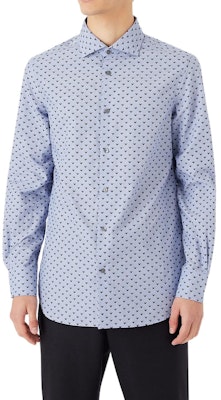 Emporio Armani Micro Eagle Embroidered Long Sleeve Shirt Blue Shirt. 6L1C861-NMTZ1-F723 Shop Emporio Armani Micro Eagle Embroidered Long Sleeve Shirt Blue Shirt. 6L1C861-NMTZ1-F723