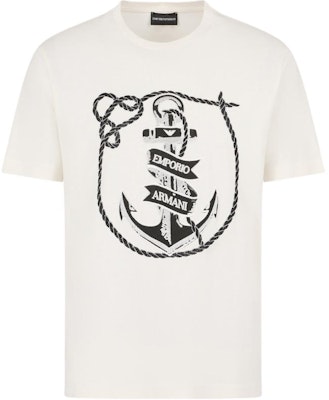 エンポリオ アルマーニ ノーティカル 刺繍 クルーネック Tシャツ オフホワイト SS24 6D1T6S-1J7FZ-0138 Buy エンポリオ アルマーニ ノーティカル 刺繍 クルーネック Tシャツ オフホワイト SS24 6D1T6S-1J7FZ-0138