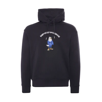 Emporio Armani Navy Blue Cartoon Letter Print Sweatshirt 3L1MCM-1JWPZ-0999