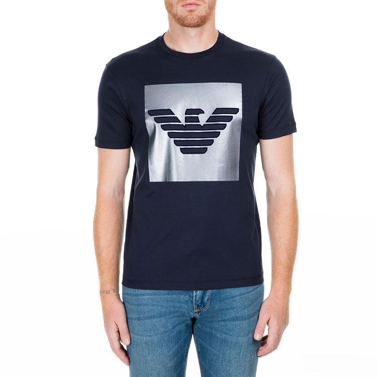 Emporio Armani Navy Blue Cotton Crewneck T-Shirt 3G1T67-1JSTZ-0922 圖 4
