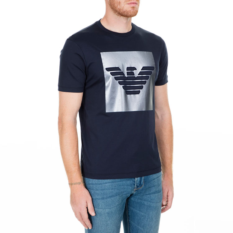 Emporio Armani Navy Blue Cotton Crewneck T-Shirt 3G1T67-1JSTZ-0922 圖 7