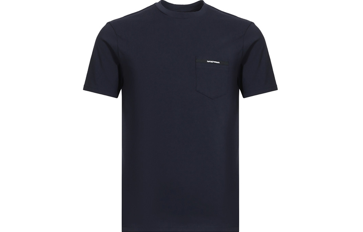 Emporio Armani Navy Blue Crew Neck Casual T-Shirt 6G1TA6-1J00Z-0922 圖 2