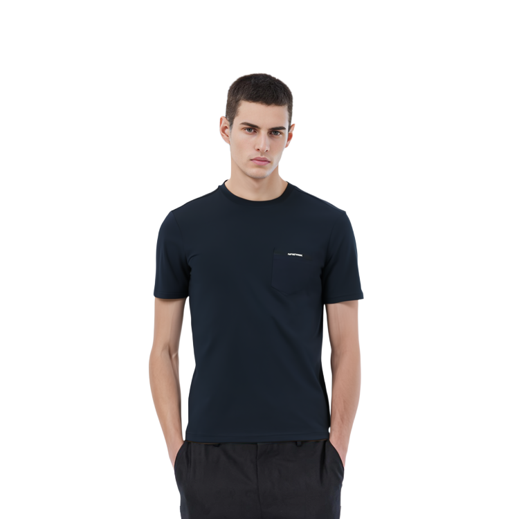 Emporio Armani Navy Blue Crew Neck Casual T-Shirt 6G1TA6-1J00Z-0922 圖 4