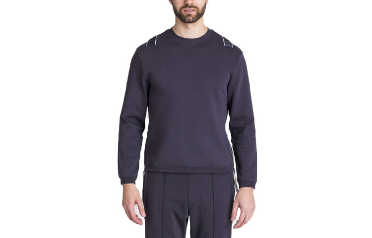 Emporio Armani Navy Blue Crewneck Sweatshirt with Back Lettering 3G1ML4-1JHSZ-F972