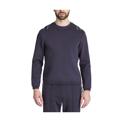 Emporio Armani Navy Blue Crewneck Sweatshirt with Back Lettering 3G1ML4-1JHSZ-F972