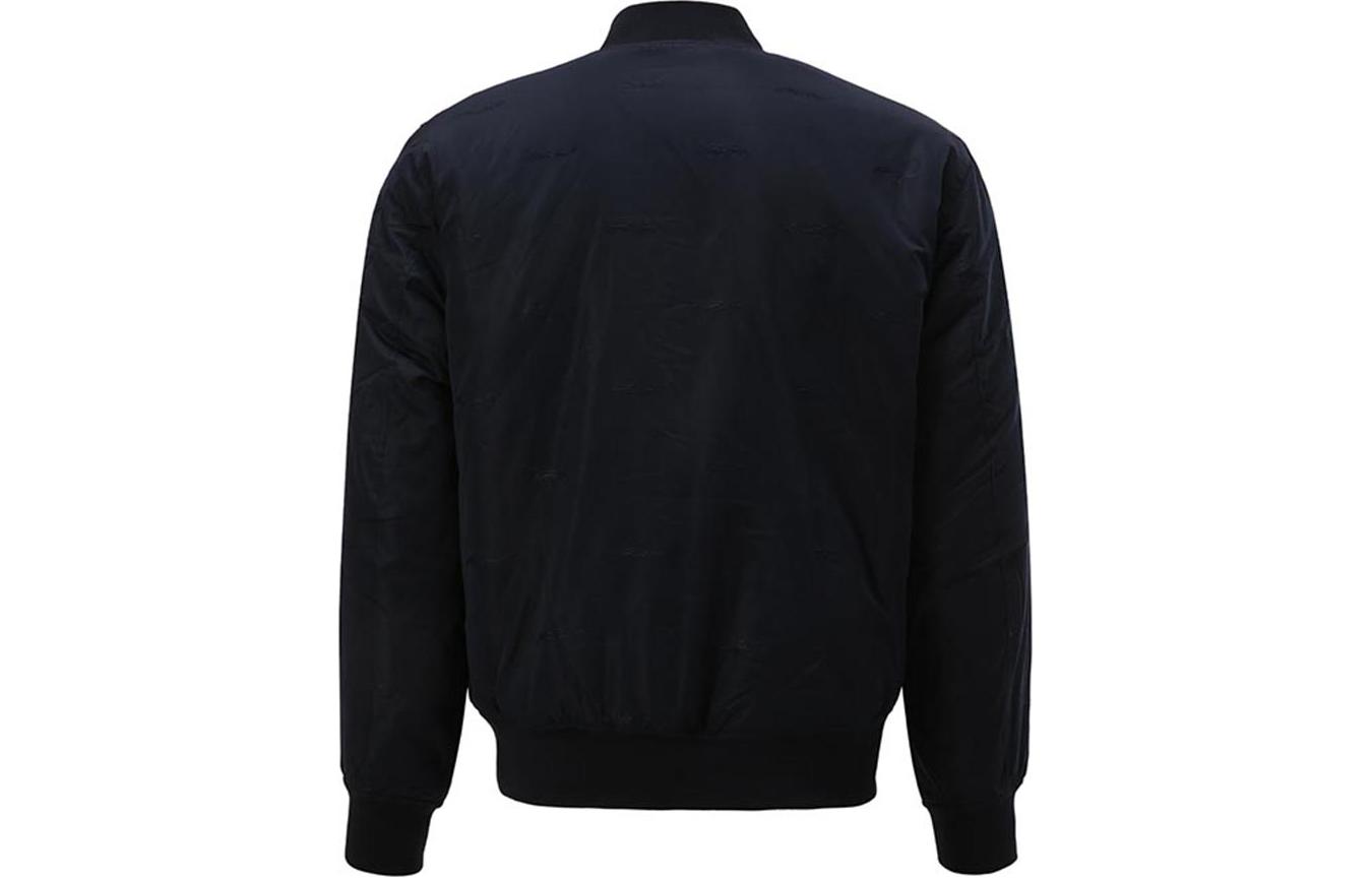 Sizing 엠포리오 아르마니 네이비 블루 이글 로고 코튼 자켓. 6K1B96-1NPEZ-09F3