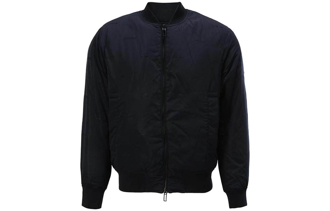 Cheap 엠포리오 아르마니 네이비 블루 이글 로고 코튼 자켓. 6K1B96-1NPEZ-09F3