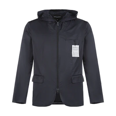 Emporio Armani Navy Blue Hooded Zip-Up Jacket 6H1BP1-1NCDZ-0920