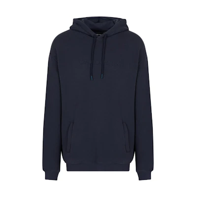 Emporio Armani Navy Blue Hoodie Pullover Casual Loose-Fit Sweatshirt 6R1M7U1-J7DZ1-0922