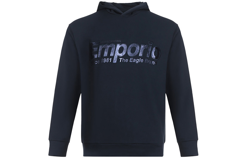 Emporio Armani Navy Blue Letter Logo Hoodie 6G1MF8-1J07Z-0922