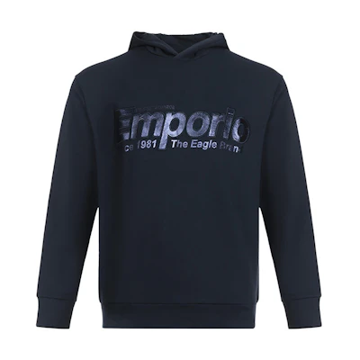 Emporio Armani Navy Blue Letter Logo Hoodie 6G1MF8-1J07Z-0922