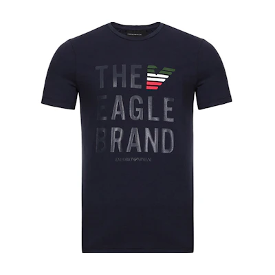 Emporio Armani Navy Blue Logo Cotton Short Sleeve Crewneck T-Shirt 3Z1T95-1J11Z-0922