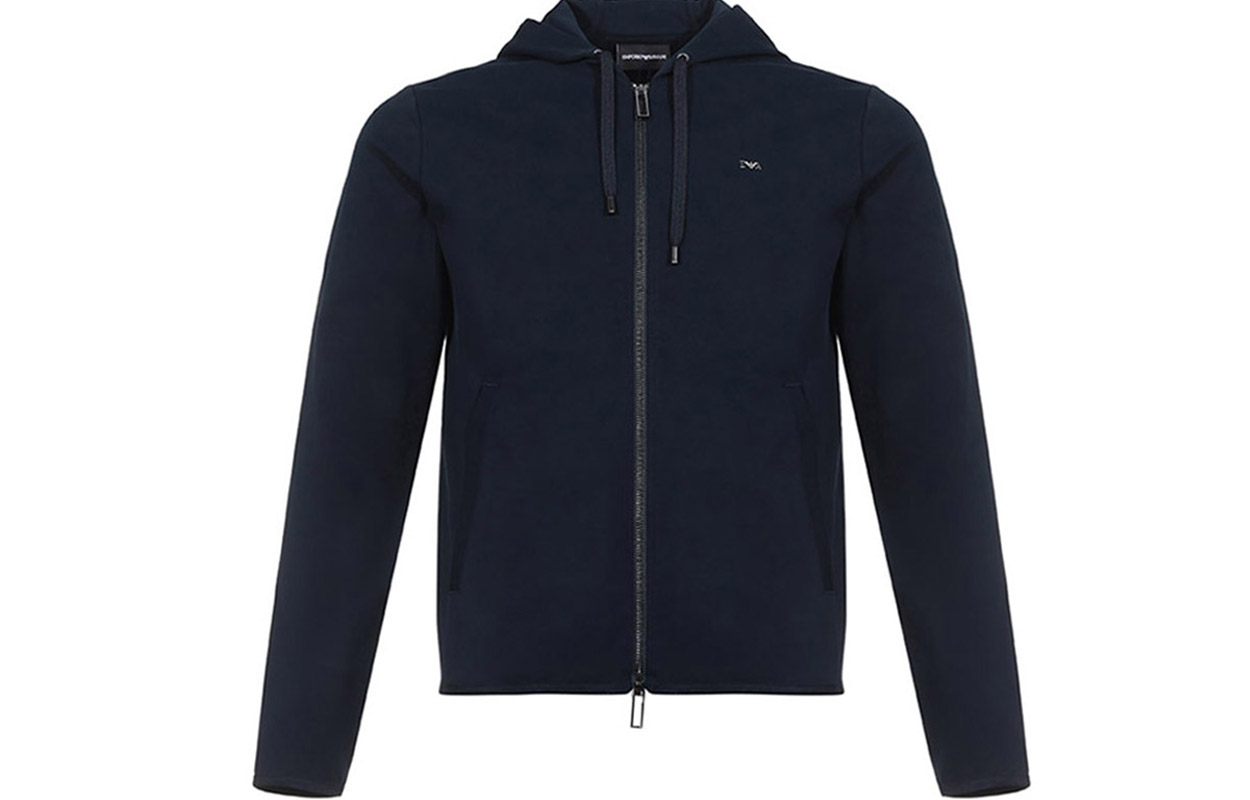EMPORIO ARMANI Navy Blue Logo Print Hoodie Jacket 8N1BN2-1JBTZ-0920 圖 2