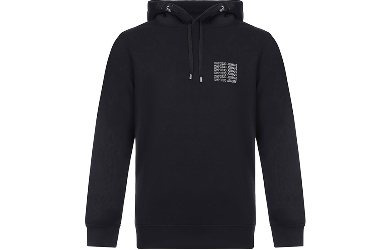 Emporio Armani Navy Blue Long-Sleeve Hooded Sweatshirt 6Z1MN8-1JTYZ-F994