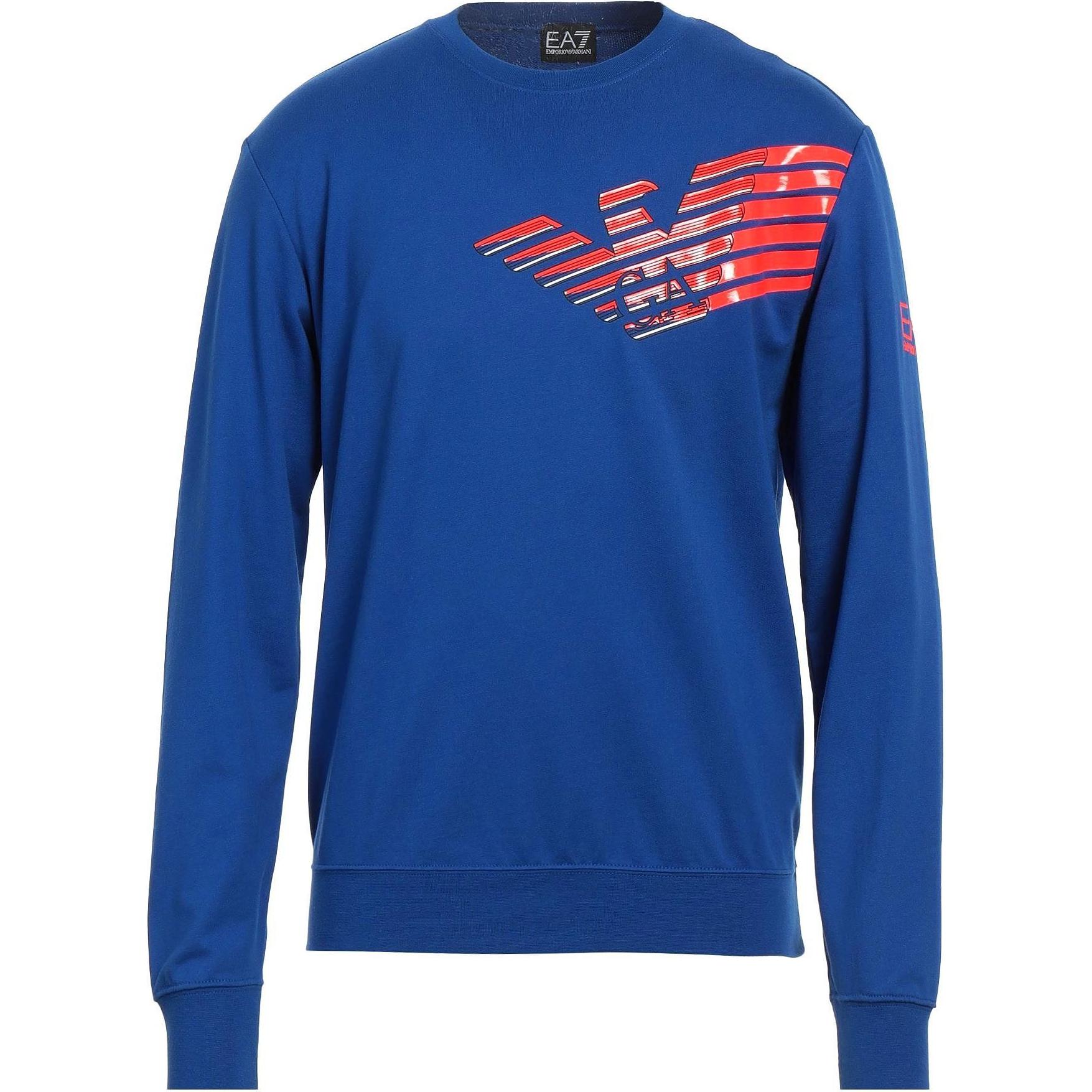 Emporio Armani Navy Blue Printed Crewneck Pullover Sweatshirt 6KPM45-PJ05Z-1570