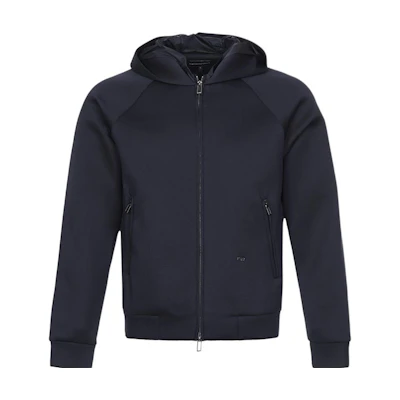Emporio Armani Navy Blue Raglan Sleeve Zip-Up Hoodie Jacket 6Y1BB2-1JCMZ-0920