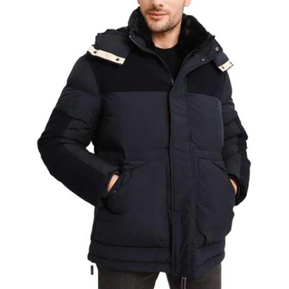 Emporio Armani Navy Blue Solid Pocket Hooded Zipper Jacket 6K1B83-1NWXZ-0920