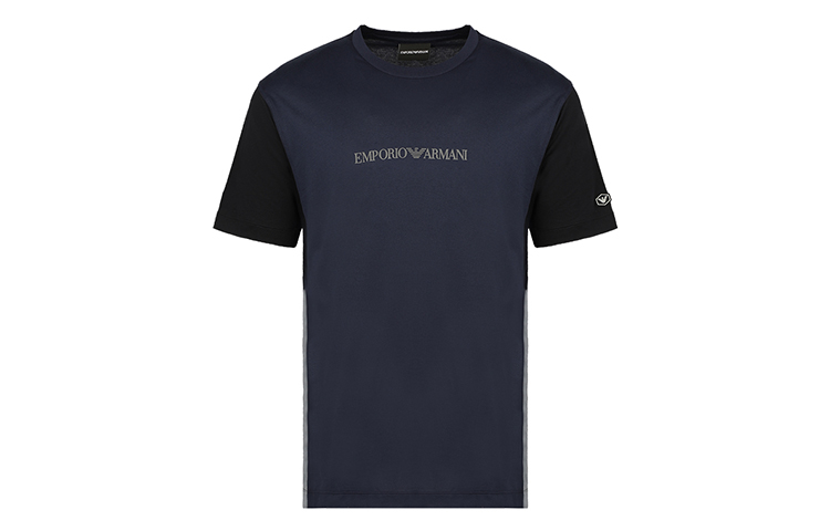 Emporio Armani Navy Cotton Patchwork Tee 3H1TN3-1JCQZ-G949