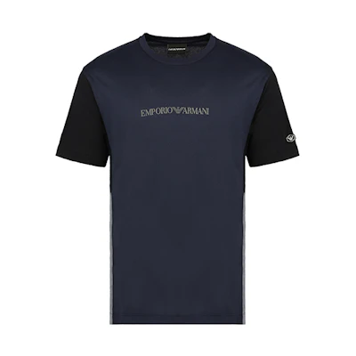 Emporio Armani Navy Cotton Patchwork Tee 3H1TN3-1JCQZ-G949