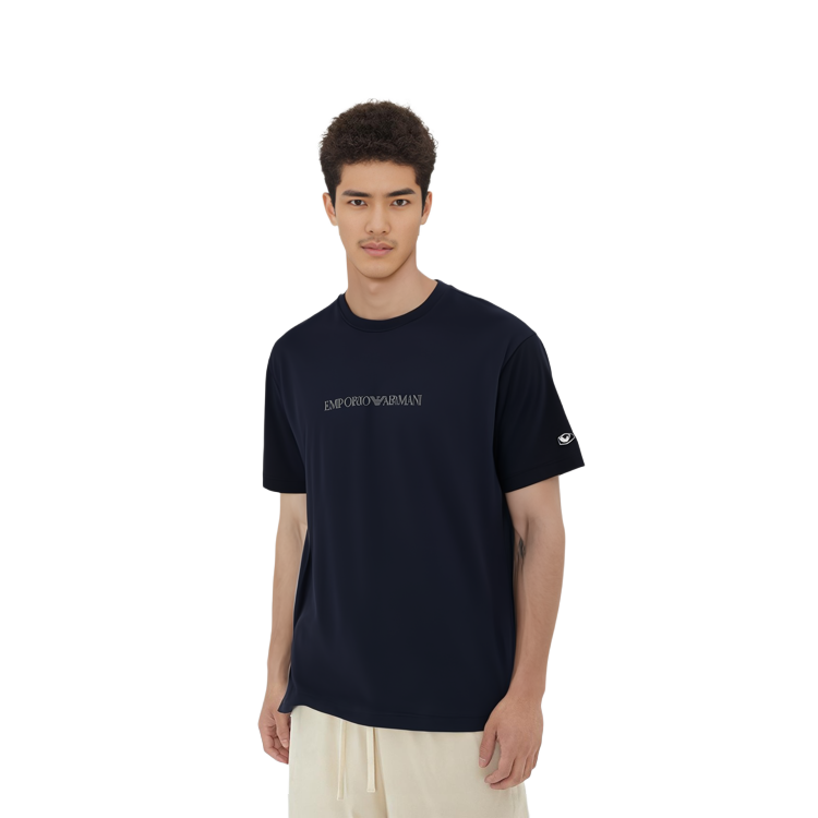 Emporio Armani Navy Cotton Patchwork Tee 3H1TN3-1JCQZ-G949 圖 6
