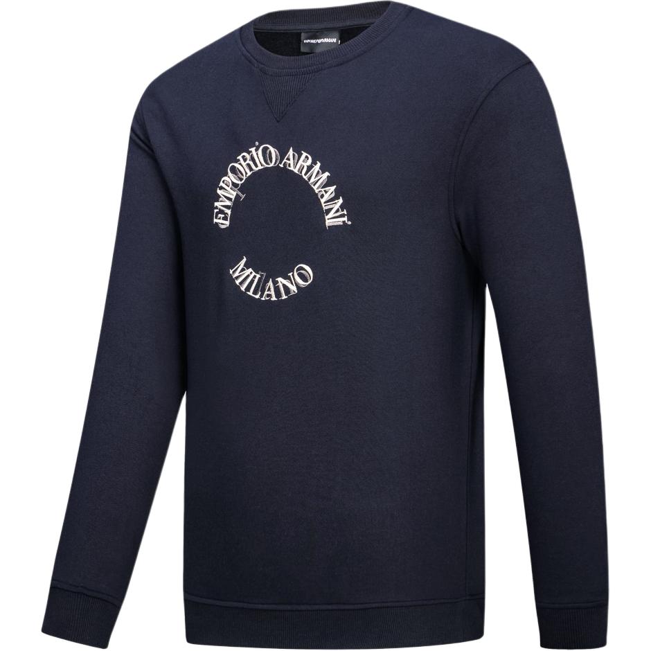 Emporio Armani Navy Crewneck Sweatshirt with Logo Print 6L1MP2-1JQNZ-09G4 圖 4