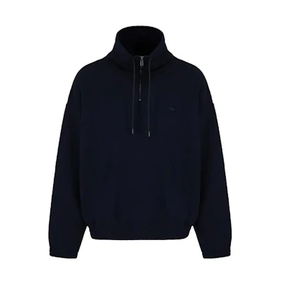 Emporio Armani Navy High-Neck Pullover Sweatshirt 6R1MG61-JXDZ1-0920