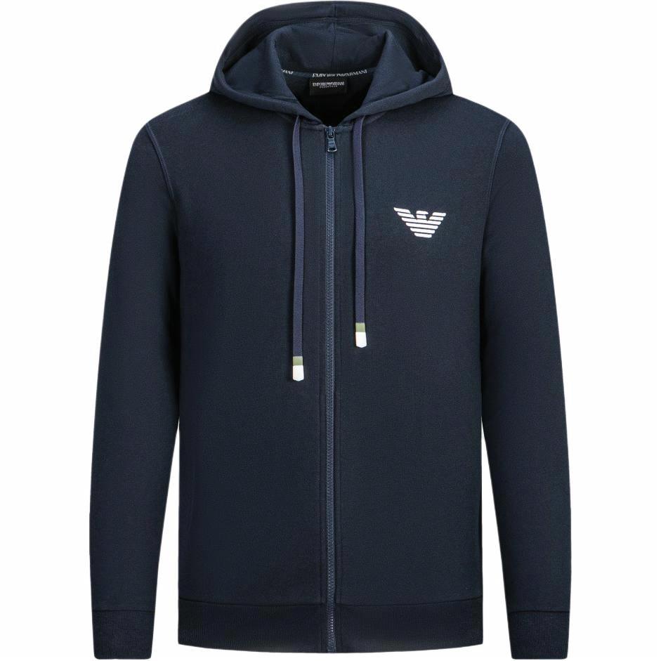 Emporio Armani Navy Hoodie Jacket with Logo and Zip FW24 111784-4F571-00135 圖 2