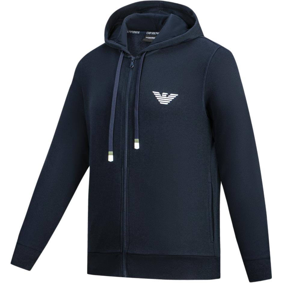 Emporio Armani Navy Hoodie Jacket with Logo and Zip FW24 111784-4F571-00135 圖 4