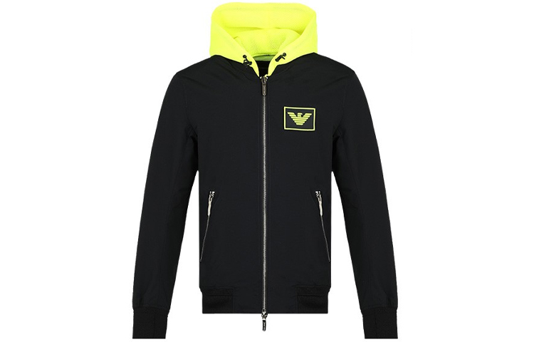 Emporio Armani Navy Logo Contrast Hooded Jacket 3H1BA6-1NLAZ-0922