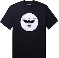 EMPORIO ARMANI Navy Logo Crew Neck Short Sleeve T-Shirt. 6H1T73-1JDXZ-0920-S EMPORIO ARMANI Navy Logo Crew Neck Short Sleeve T-Shirt. 6H1T73-1JDXZ-0920-S
