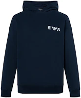 Emporio Armani Navy Logo Print Fleece Hoodie SS22 Collection 3L1MCK-1JXDZ-0920 Emporio Armani Navy Logo Print Fleece Hoodie SS22 Collection 3L1MCK-1JXDZ-0920