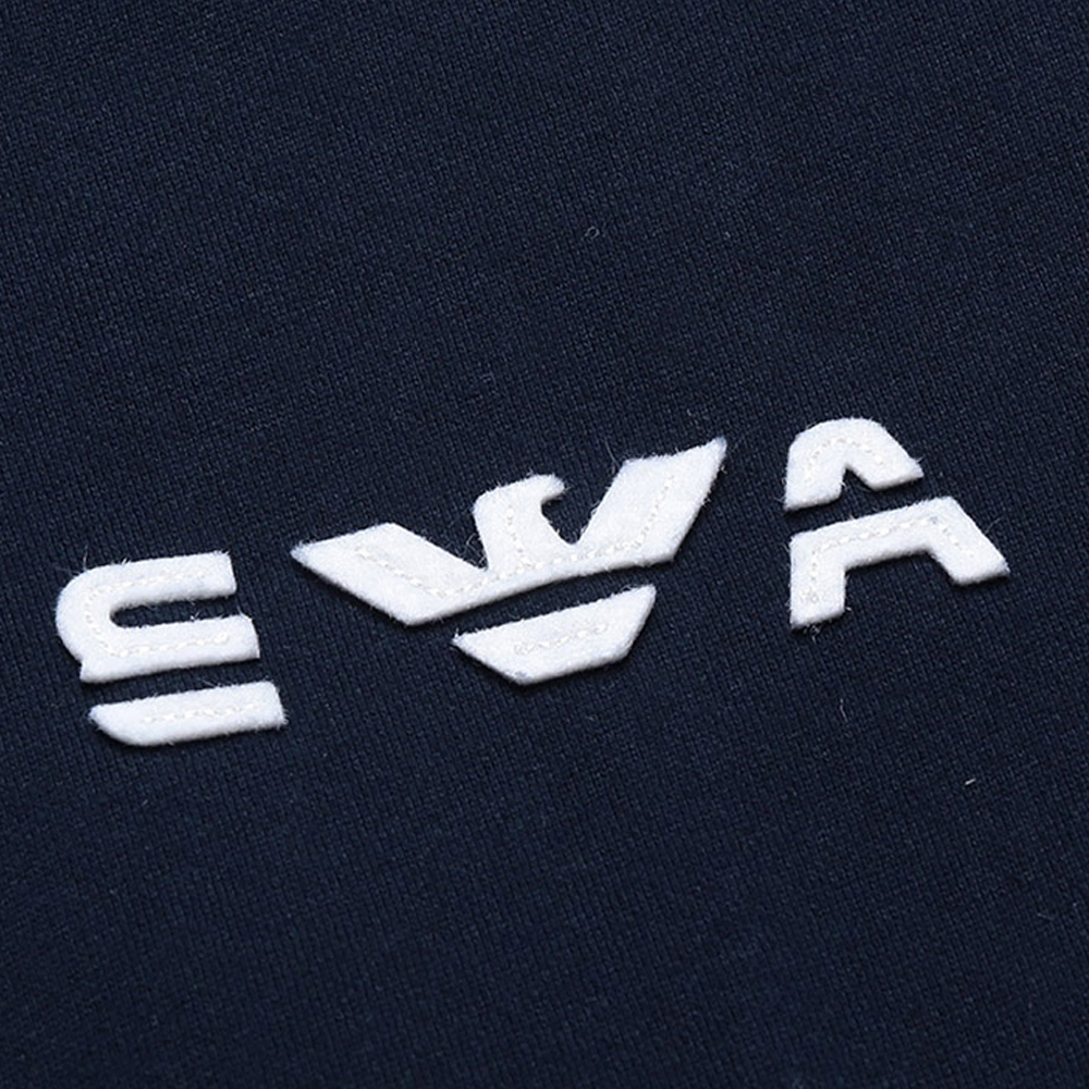 Cheap Emporio Armani Navy Logo Cetakan Fleece Hoodie Koleksi SS22 3L1MCK-1JXDZ-0920