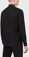 Shop Emporio Armani 海軍藍修身長袖襯衫 6K1CD2-1NI5Z-F048
